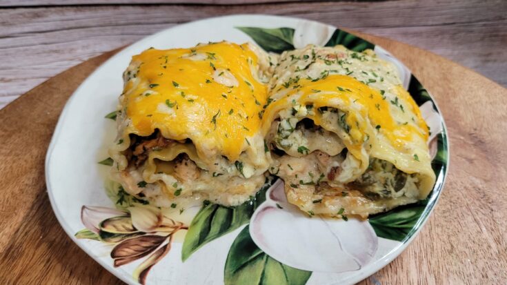 Salmon Alfredo Lasagna Roll